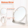 thumbnail image 5 of Unique Bargains Plastic Makeup Mirror Double Sided Round Makeup Mirror Rotating Mirror Beauty Mirror for Women Beige, 5 of 7