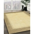 thumbnail image 2 of Ahgly Company Indoor Round Abstract Mustard Yellow Solid Area Rugs, 8' Round, 2 of 6