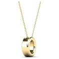 thumbnail image 3 of 0.12 Carat Natural White Diamond Initial "O" Pendant Necklace For Women In 14K Yellow and White Gold with 18" Gold Cable Chain.|Silver Chain, 3 of 5