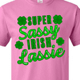 thumbnail image 4 of Inktastic Super Sassy Irish Lassy with Green 4 Leaf Clovers T-Shirt, 4 of 5