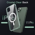 thumbnail image 4 of JETech Magnetic Case for iPhone 11 Pro 5.8-Inch Compatible with MagSafe Wireless Charging, Shockproof Phone Bumper Cover, Anti-Scratch Clear Back (Midnight Green), 4 of 7