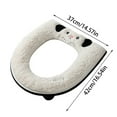 thumbnail image 2 of Soft Lamb Wool Toilet Seat Cover - Warm, Washable, Non-Slip Cushion with Handle - 42 x 37 cm Bathroom Toilet Lid Cover for Comfort in All Seasons, 2 of 5