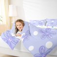 thumbnail image 4 of Feelyou Watercolor Flower Teens Bedding Comforter Set, Purple Blossoms Floral Twin Comforter Sets, Kawaii Princess Cartoon Reversible Bedding Set, Lightweight Room Decor, 2-Piece, 4 of 8