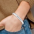 thumbnail image 4 of Sterling Silver Bracelet Childrens Girl's 6 mm ined Polished & Domed Children's Cuff Bangle, 4 of 4