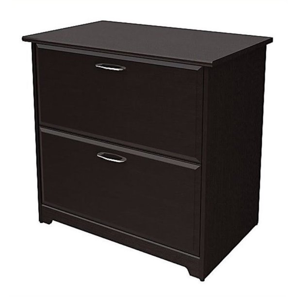 Bowery Hill 2 Drawer Lateral File Cabinet In Espresso Oak Com Drawer Lateral File Cabinet, Espresso Filing Cabinet