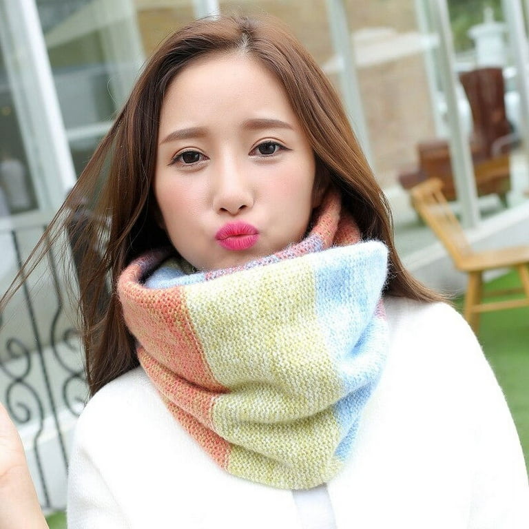 Sweet Pink Cashmere Scarf Women's Winter Warm Soft Cashmere Scarfs Adults  Kids Solid Color Scarves Girl's Gift