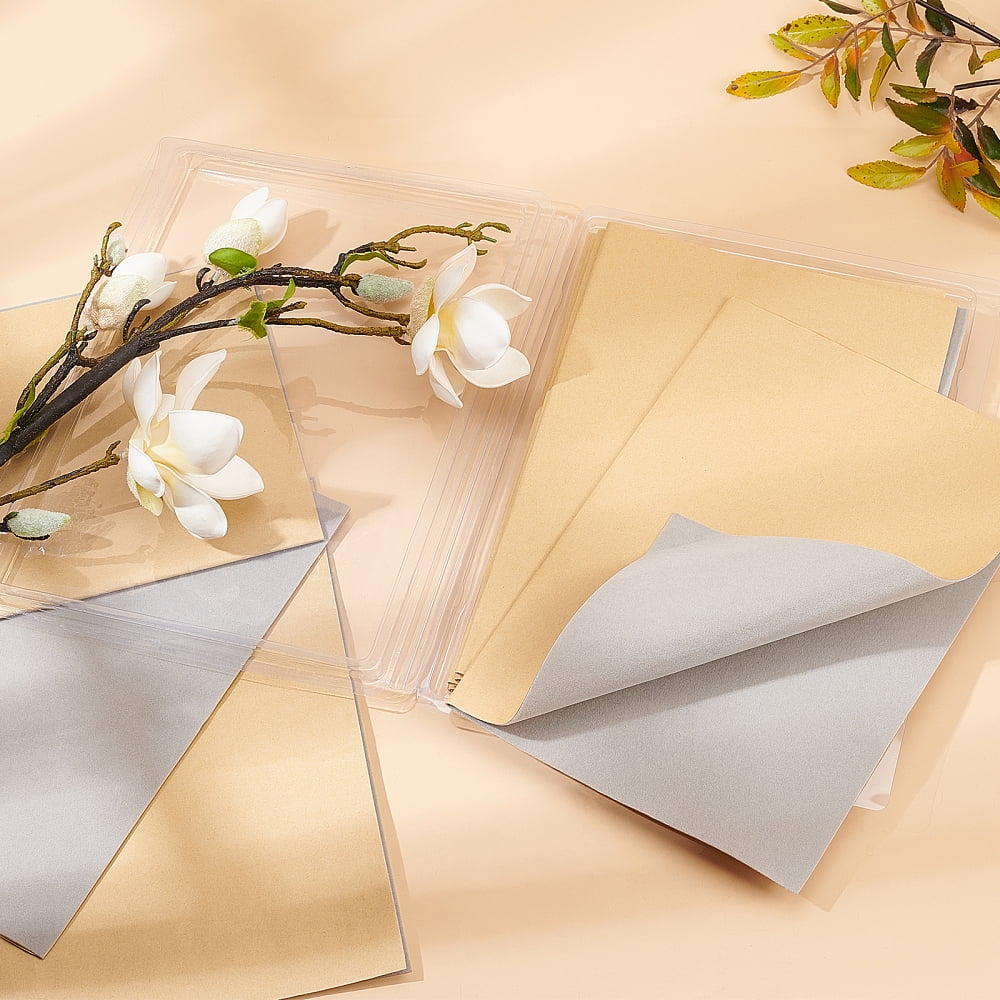 1set Jewelry Flocking Cloth Self-adhesive Fabric Silver 40x28.9~29cm 12sheets/set DIY