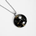 thumbnail image 4 of Bats Elegant Circular Glass Pendant Necklace, 4 of 5