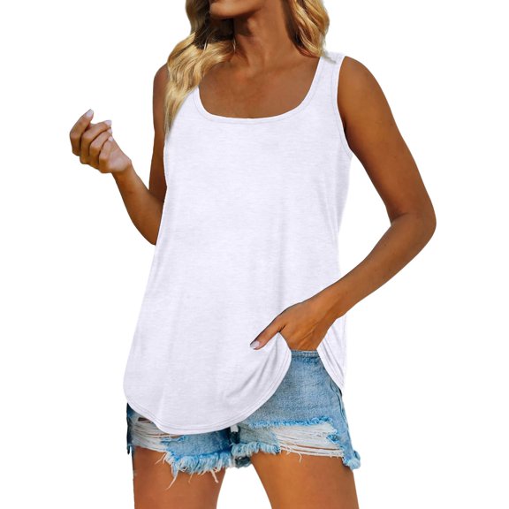 Sngxgn Women's Camisole Tank Top-Breathable Stretch(White,XXL)