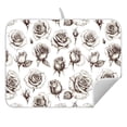 thumbnail image 5 of Ryvnso Retro Roses Flower Dish Drying Mat for Kitchen Countertop 16x18 Small Dish Pad Drainer Rack Dish Sink Mats, 5 of 7