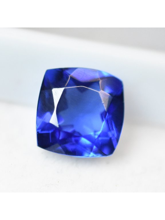 Gemsgrowth Natural Blue Sapphire Loose Gemstone, Square Cushion, 9x9mm, Certified, for Jewelry Making, Pendant, Ring, Necklace, Engagement