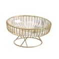 thumbnail image 3 of Cesta de fruta de alambre de metal, bandeja de almacenamiento, cuenco decorativo moderno Borrar L, 3 of 9