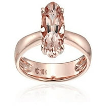 Limited Time Sale 1 carat Morganite (Oval cut Morganite) Solitaire Engagement Ring in 10k Rose Gold for Women