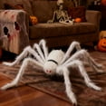 thumbnail image 2 of Deago Halloween Outdoor Decorations Giant Spider, Scary White Large Spider Props for Yard Lawn Halloween Outside Decor and Indoor Party Decor (49"), 2 of 8