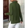thumbnail image 6 of Zeagoo Women' Turtleneck Sweater Long Sleeve Spilt Hem Casual Knit Pullover Chunky Fall Winter Jumper Top, 6 of 6