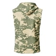 thumbnail image 5 of Mens Sleeveless Hoodie Camouflage Pattern Drawstring Hooded Vest with Kangaroo Pocket Relaxed Fit Sportswear Top, 5 of 7