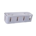 thumbnail image 2 of Caja De Almacenamiento Con 3 Enchufes De Alimentación Y Organizador De Cables Para Escritorio, Apartamento, , Color Gris, 2 of 8