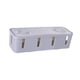 thumbnail image 1 of Organizador de cables con enchufe y caja de enchufes, práctico organizador de cables con huecos para mesa de apartamento, dormitorio, sala de estudio Gris, 1 of 8