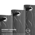 thumbnail image 6 of Deconovo Blackout Curtains, Silver Wave Line Print, Light Gray, 52W x 108L Inch, Thermal Insulated, Privacy Drapes for Bedroom, 2 Panels, 6 of 9