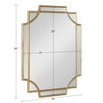 thumbnail image 5 of Kate and Laurel Minuette Glam Wall Mirror, 18 x 24, Gold, Boho-Chic Home Decor for Wall, 5 of 7