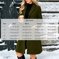 thumbnail image 4 of Vixolx Womens Mid Length Coat Notched Lapel Single Breasted Overcoat with Patch Pockets Fall Winter Business Casual Outerwear, 4 of 7