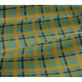 thumbnail image 4 of oneOone Cotton Jersey Teal Blue Fabric Madras Check Fabric For Sewing Printed Craft Fabric By The Yard 58 Inch Wide, 4 of 4