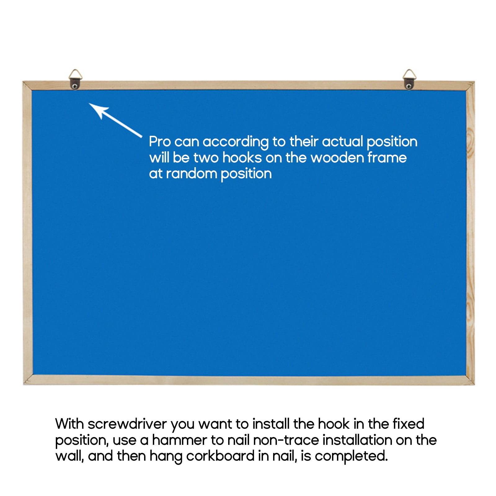 Bulletin Board Double-Sided Cork Board Wooden Frame 30x40CM 40x60CM for Home School Decoration Display Corkboard
