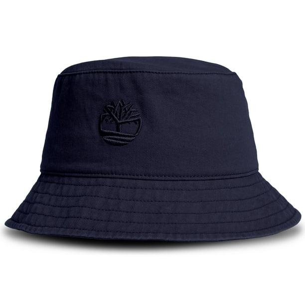 Sombrero tipo Bucket Timberland Azul Grande/XL de Algodón Sarga Plegable