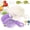 White+Purple, variant on Kitchen Dual-Layer Draining Basket with Handle,Heavy-Duty Thickened Double Layer Fruit & Veggie Washer with Star-Shaped Holes,Secure Lock & Hanging Hook,Ideal Mini Colander for Berries,Tomatoes