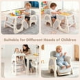 thumbnail image 2 of INFANS 8 in 1 Baby High Chair, Converts to Kids Table and Chair Set, with Drawing Whiteboard Building Block Tabletop, Suitable for Dinning Studying Playing, 2 of 9