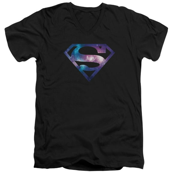 Superman - Galaxy Shield - Slim Fit V Neck Shirt - XX-Large