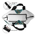 thumbnail image 4 of Bingfone Canvas Tote Bag for Women with Inner Pocket Aesthetic Cute Shopping Tote Bags Reusable Grocery Bags- Christmas Dinosaur colorful, 4 of 8