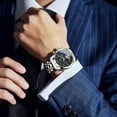 thumbnail image 5 of OLEVS Watches For Men Chronograph Multifunction Business Dress Luxury Casual Analog Moon Phase Flywheel Quartz Stainless Steel Waterproof Luminous Men Wrist Watches Reloj Para Hombre Black Dial, 5 of 13