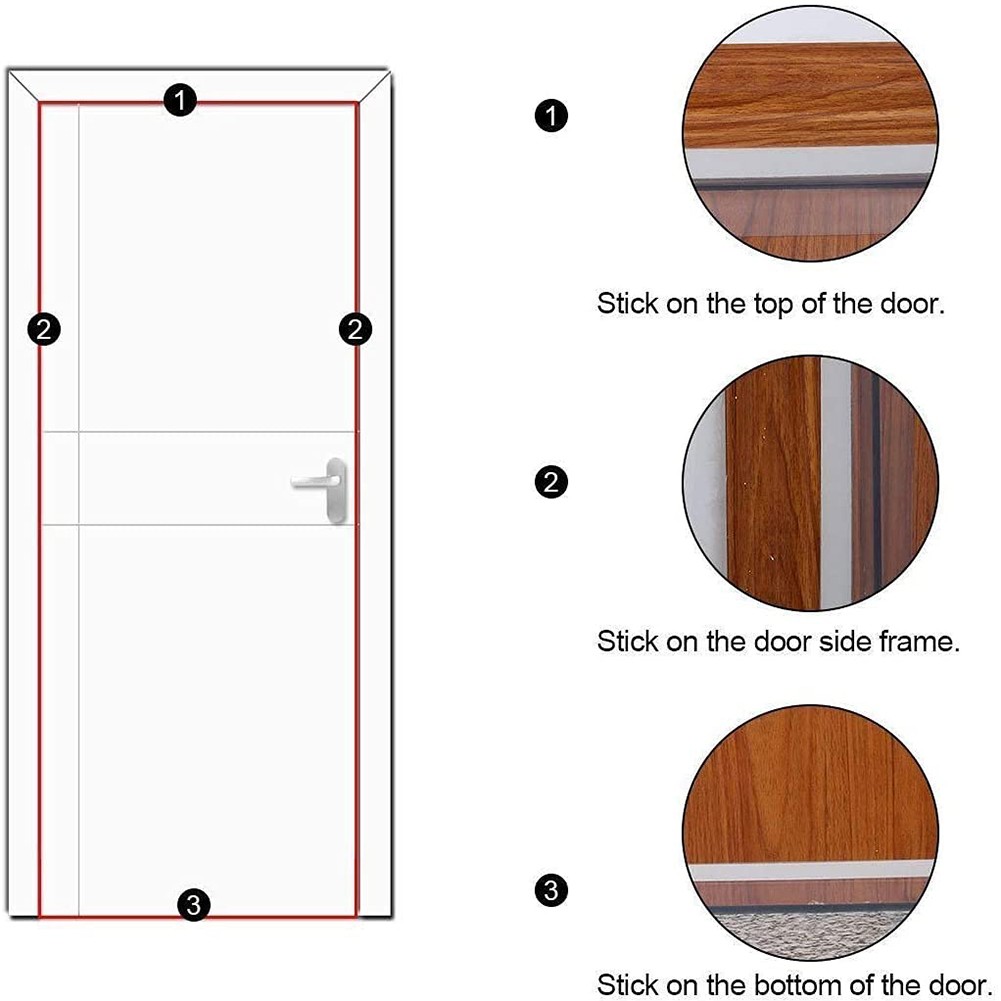 Weather Foam Tape Draught Excluder Seal Strip Insulation Door stop