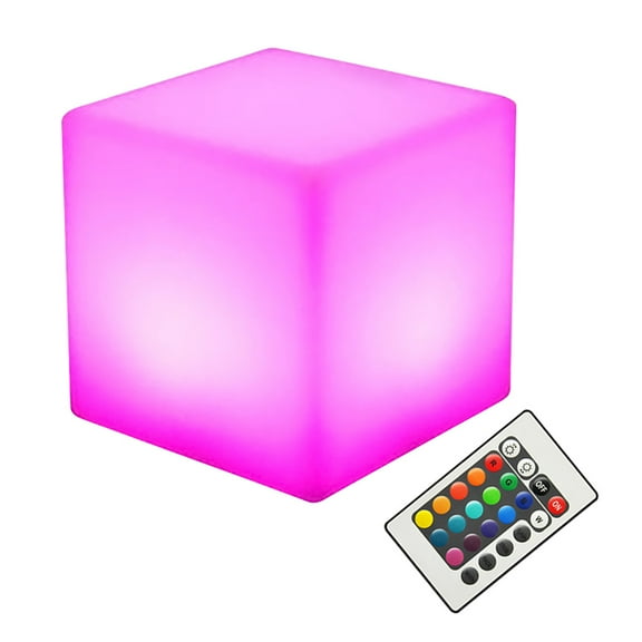 Niceauty Colored Led Landscape Lighting LED Cube Light Assorted Color 1Set Patio Decor