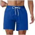 thumbnail image 3 of SGFCWSX Swim Trunks Men,Quick Drying Breathable Drawstring Waist Summer Beach Wear Sky Blue L, 3 of 8