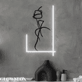 thumbnail image 4 of Glowneon Dreaming Girl Face Portrait Wall Art, One Line Girl Face Art, 4 of 5