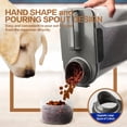 thumbnail image 3 of TIOVERY Dog Food Storage Container, 5-7 Lbs Airtight Pet Food Container, Cat Food Container Dispenser Plastic Bin with Pouring Spout, Portable Handle and a Collapsible bowl for Dogs Cats (Grey/6Qt), 3 of 8