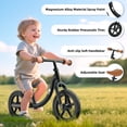thumbnail image 4 of KORIMEFA Toddler Balance Bike, 12 Inch Lightweight No Pedal Training Bike for 2-5 Years Old Boys Girls, Adjustable Seat & Handlebar with EVA Silent Wheels, Kids Walking Bike for Outdoor Riding, Black, 4 of 16
