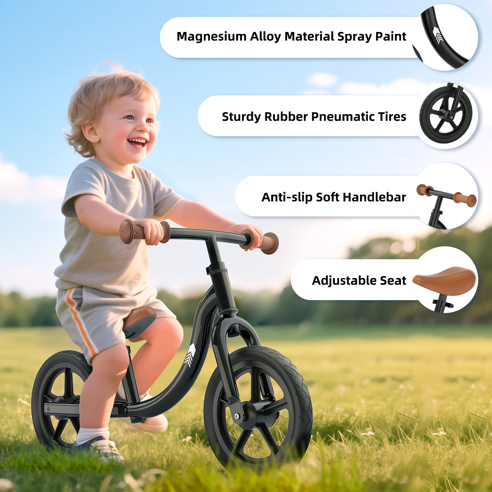 Korimefa Toddler Balance Bike, Ages 2-5 Years photo 6