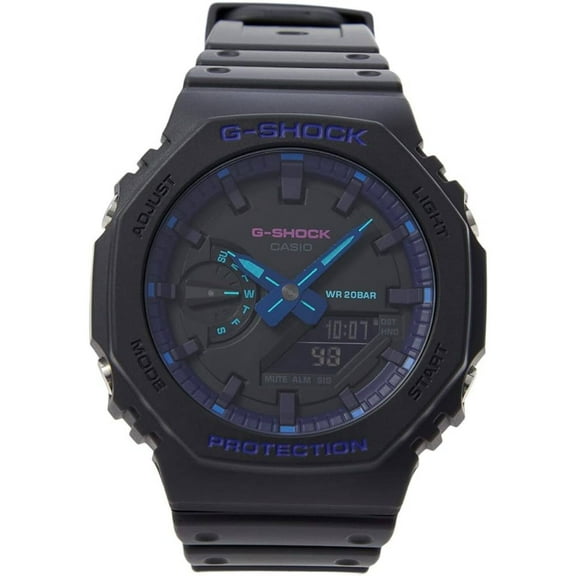 Casio G-Shock Alarm World Time Quartz Analog-Digital Black Dial Men's Watch GA2100VB-1A