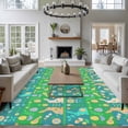 thumbnail image 4 of Green Rabbit Area Rug 8x10 Washable Rug Non Slip Watercolor Funny Farmhouse Bunny Flowers Large Area Rug Soft Stainresistant Indoor Floor Carpet for Living Room Bedroom Home Office Dining Room, 4 of 8