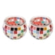 thumbnail image 5 of Portavelas perfumadas decorativas románticas para sala de estar, portavelas de cristal con mosaico, 2 uds., 5 of 8