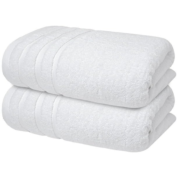 Juego de 2 toallas de baño Infinitee Xclusives, 100% algodón, color blanco