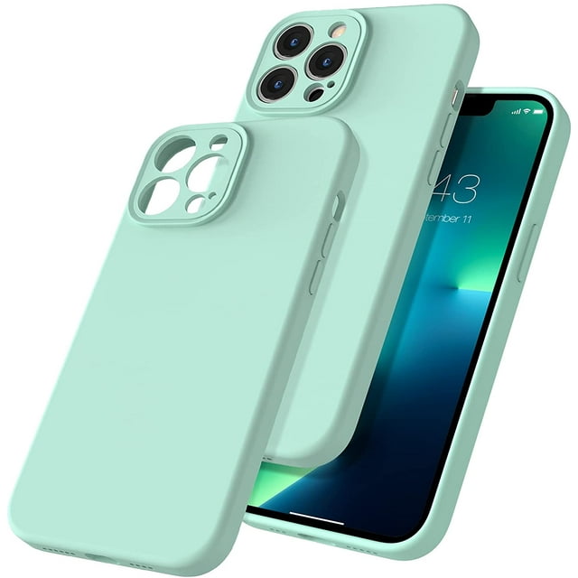 IBAOLEA Compatible avec iPhone 13 Cas Pro, Silicone Durable Cas de Gel Liquide en Caoutchouc, Caméra Intégrée Protection de l'Objectif, Mince Mince Couverture de Téléphone pour iPhone 13 Pro 6.1" 2021 (Neuf)
