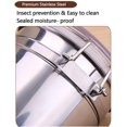 thumbnail image 5 of 1.2L/40oz Stainless Steel Airtight Canister for Kitchen, Small Flour Coffee Bean Tea Cereal Sugar Cookie Metal Food Storage Container Canister Jar with Clear Lid and Sturdy Locking Clamp, Sliver, 5 of 6