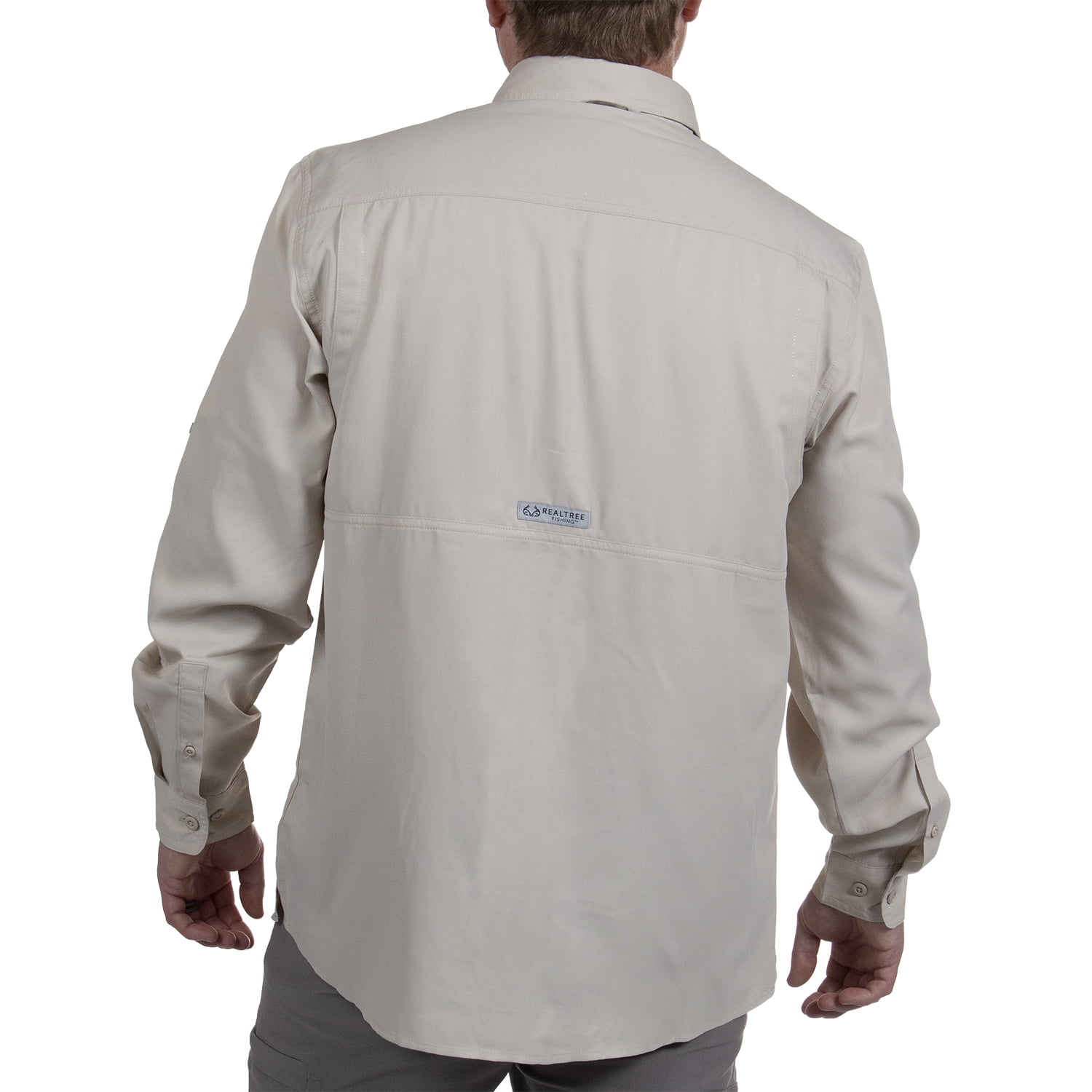 Realtree Long Sleeve Fishing Guide Shirt, Sahara, Size Extra Large