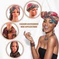 thumbnail image 5 of Ultra Soft Hair Wrap for Women Long Breathable Jersey Head Scarf Summer African Lightweight Turban Floral Print Headbands, 5 of 8