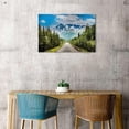 thumbnail image 2 of Railroad Mountain Canvas Wall Art, Scenic Railway Through Forest Print, Wilderness Nature Artwork for Living Room Bedroom Cabin Decor, Ready to Hang, 2 of 6