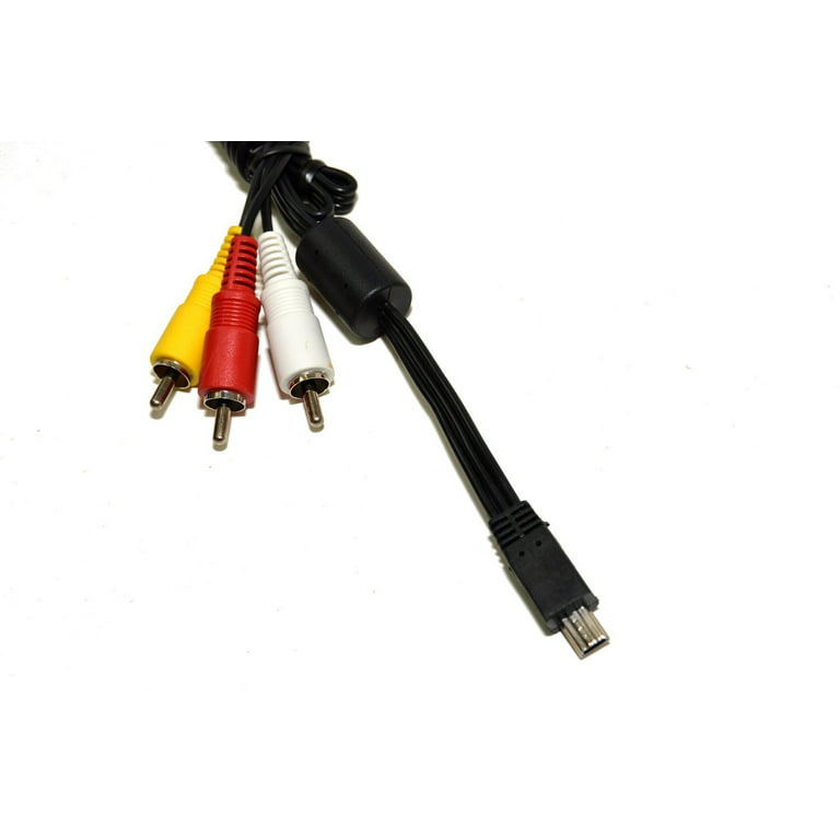 Shaded præst Først HQRP Mini USB To 3 RCA Audio Video Cable for Canon AVC-DC400ST (4076B001)  AVC-DC400 Stereo AV Cable Replacement - Walmart.com